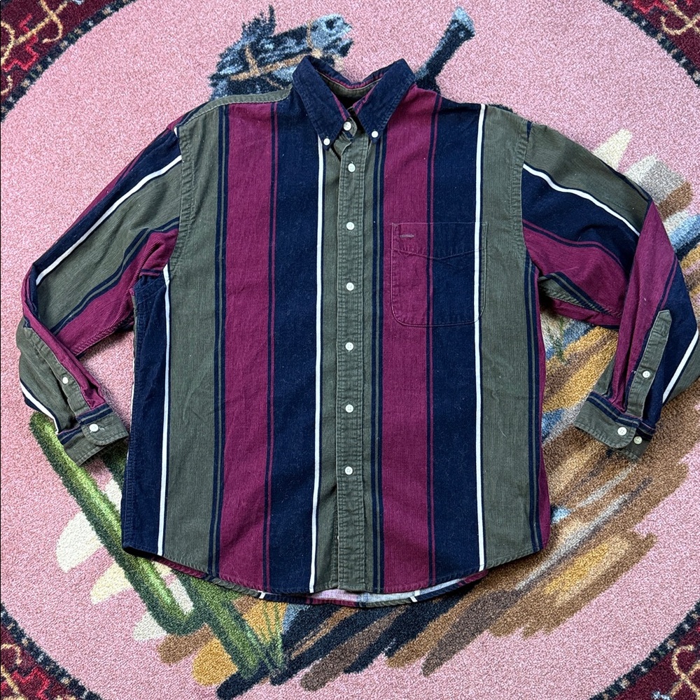 VINTAGE CORDUROY EDDIE BAUER BUTTON DOWN SHIRT